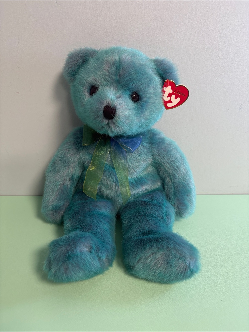 2001 Ty Classic Lagoon The Bear Plush Stuffed Animal, Kids Plush Toy